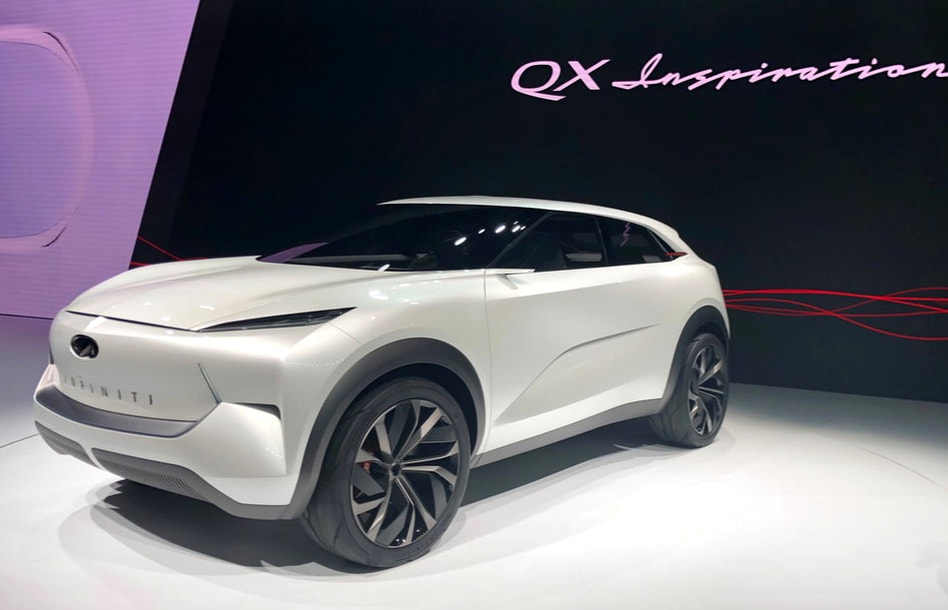 Infiniti Q Inspiration Mid-Size Crossover EV SUV Concept Prototype NAIAS Detroit Auto Show 2019
